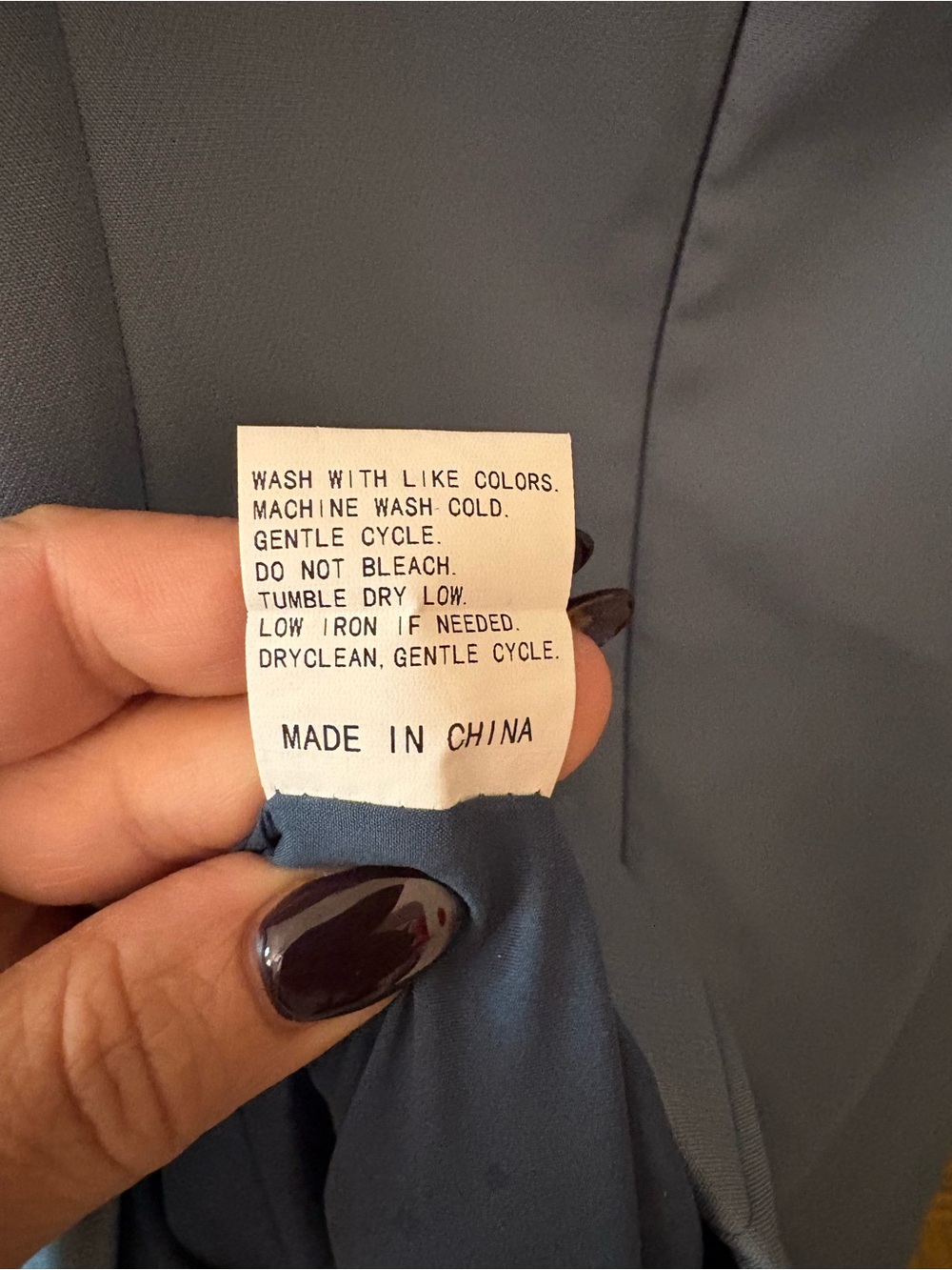 Tailored V-Neck Sleeveless Dress in Slate Blue - Picture 6 of 7
